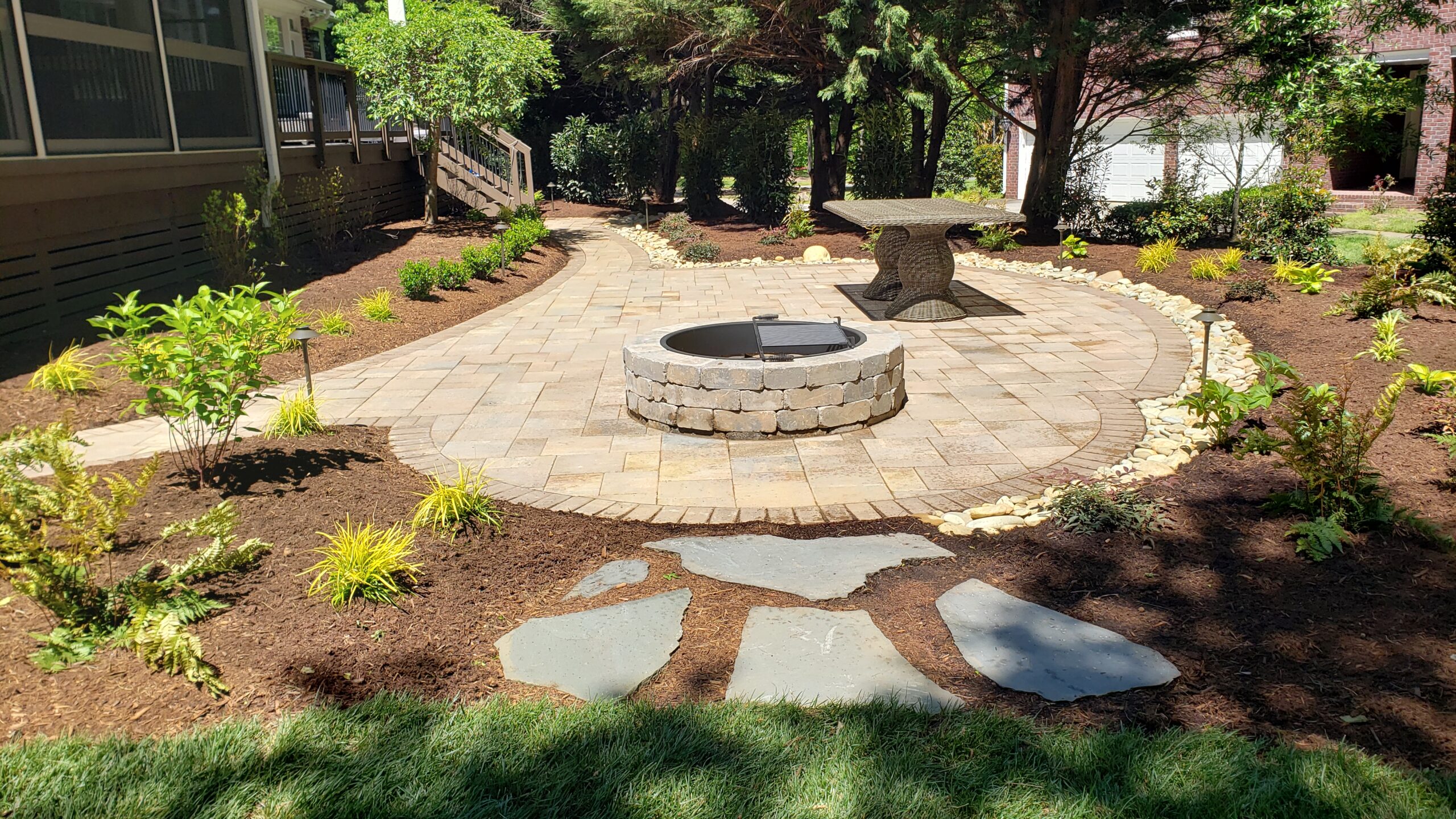 charlotte nc fire pit installation